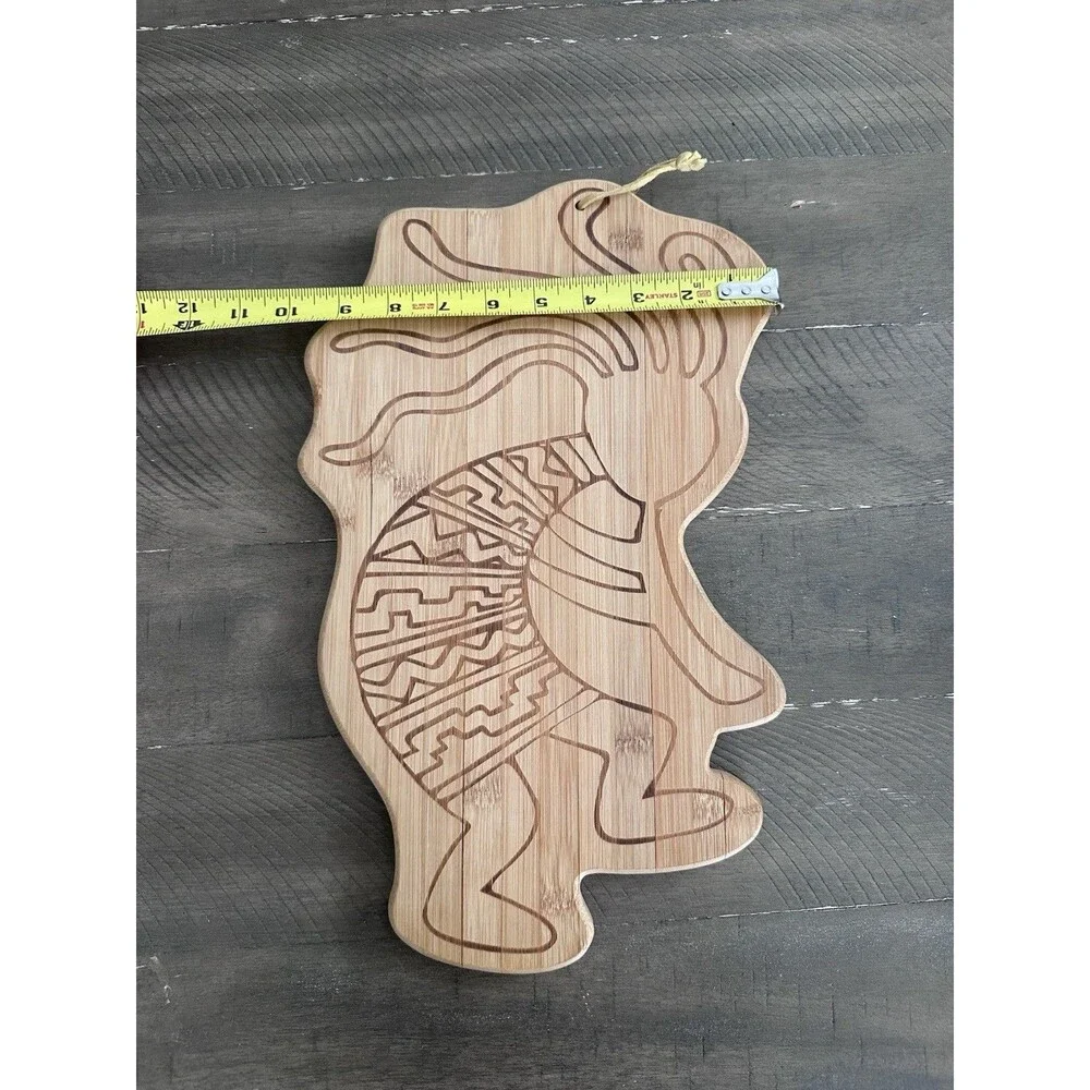 RARE Totally Bamboo Kokopelli Serving Cutting Board New Mexico Wall Art